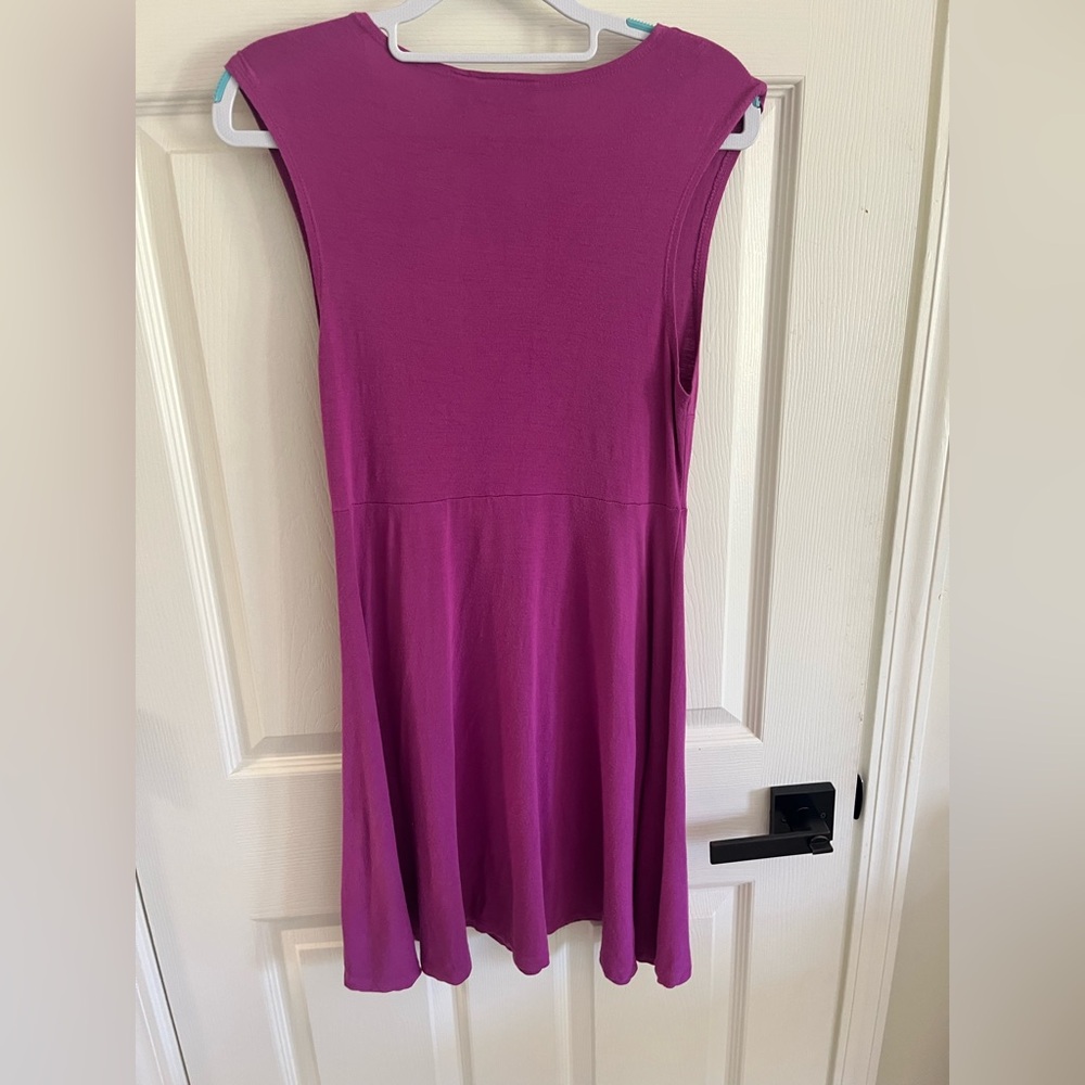 Women’s Asymmetrical Sleeveless Dress - Magenta